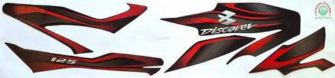 Bajaj Discover 125 Old Black Bike - Red Sticker — DISCOVER sticker Sri Lanka
